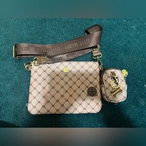 Steve Madden Tan and Brown Patterned bag